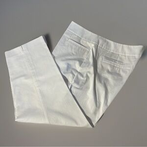 Ann Taylor Capri Pants Women White Casual, Cropped Size 14